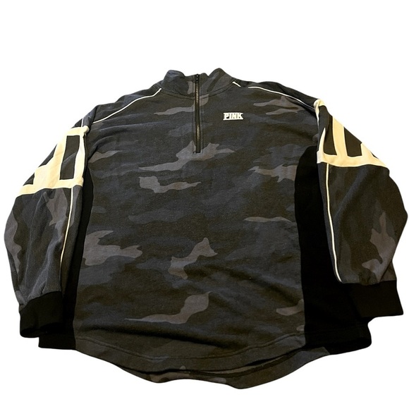 PINK Victoria's Secret Jackets & Blazers - Cozy Pink by VS camo quarter zip